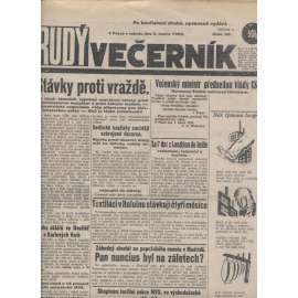 Rudý večerník (2.2.1929) - staré noviny, 1. republika