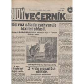 Rudý večerník (5.2.1929) - staré noviny, 1. republika