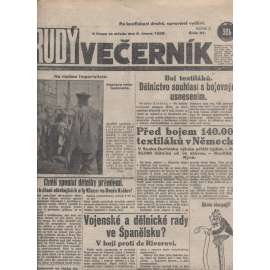 Rudý večerník (6.2.1929) - staré noviny, 1. republika