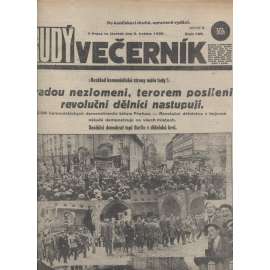 Rudý večerník (2.5.1929) - staré noviny, 1. republika