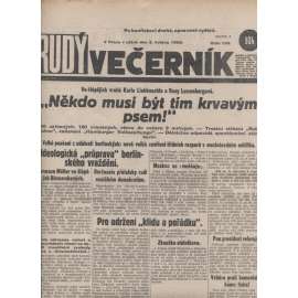 Rudý večerník (3.5.1929) - staré noviny, 1. republika