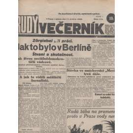 Rudý večerník (11.5.1929) - staré noviny, 1. republika