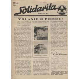 Solidarita, číslo 5., únor 1938 - staré noviny, 1. republika