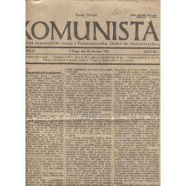 Komunista (15.7.1921) - staré noviny, 1. republika