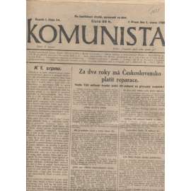 Komunista (1.8.1929) - staré noviny, 1. republika