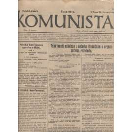 Komunista (27.6.1929) - staré noviny, 1. republika