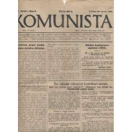 Komunista (20.6.1929) - staré noviny, 1. republika (pošk.)