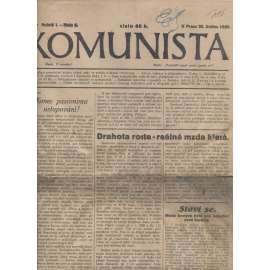 Komunista (30.5.1929) - staré noviny, 1. republika