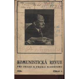 Komunistická revue, ročník III., číslo 1 (1.1.1926) - 1. vydání před cenzurou s cenzurními zásahy (komunistická literatura)