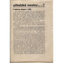 Učitelské noviny, ročník 52, číslo 11-12/1934 - staré noviny, 1. republika