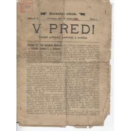 V před! Ročník V., číslo 1 (30.1.1901). Časopis politicky neodvislý a sociální - staré noviny