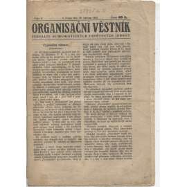 Organisační věstník. Federace komunistických osvětových jednot (26.5.1922) - staré noviny, 1. republika