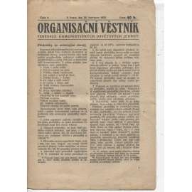 Organisační věstník. Federace komunistických osvětových jednot (20.7.1922) - staré noviny, 1. republika