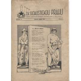 Za socialistickou Prahu (duben 1954) - staré noviny, komunistická literatura