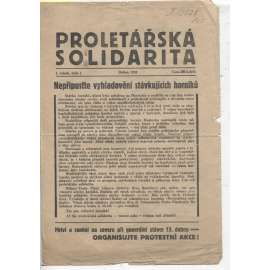 Proletářská solidarita (duben, 1932) - staré noviny, 1. republika