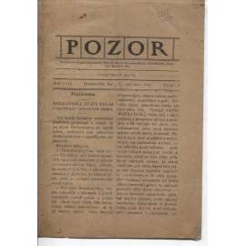 POZOR. Čtrnáctidenník pro lid (7.9.1910) - staré noviny (USA)