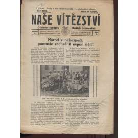 Naše vítězství, ročník II., číslo 8/1922. Oficielní časopis Božích bojovníků (staré noviny, 1. republika)