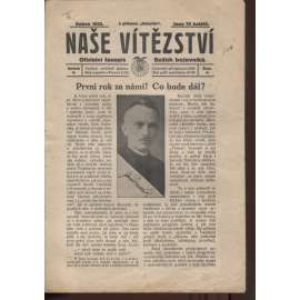 Naše vítězství, ročník II., číslo 4/1922. Oficielní časopis Božích bojovníků (staré noviny, 1. republika)