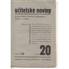 Učitelské noviny, ročník 52, číslo 20/1934 - staré noviny, 1. republika