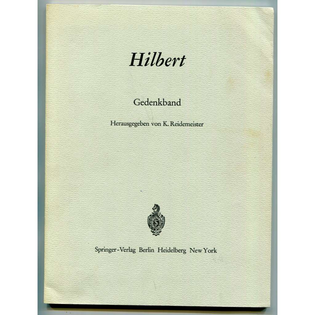 Hilbert. Gedenkband [David Hilbert, dějiny vědy, matematika, matematická fyzika, + gramodeska]