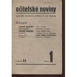 Učitelské noviny, ročník 53, číslo 1/1934 - staré noviny, 1. republika