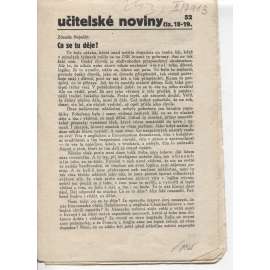 Učitelské noviny, ročník 52, číslo 18-19/1934 - staré noviny, 1. republika (není kompletní, chybí strany)