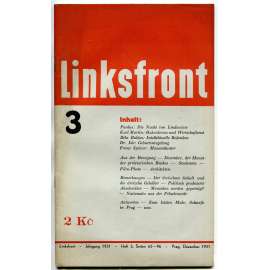 Linksfront, roč. 1, 1931-1932, č. 3 (prosinec 1931) [Levá fronta; časopis; KSČ; komunismus; politika; marxismus]
