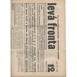 Levá fronta, číslo 12. (12.2. 1931) - staré noviny, 1. republika