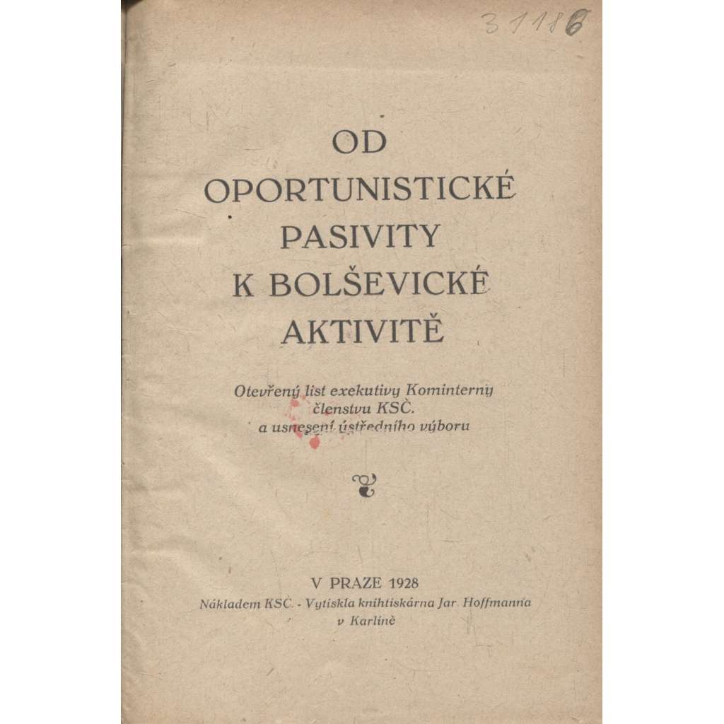 Od oportunistické pasivity k bolševické aktivitě / Ruská revoluce 1905 (komunistická literatura)