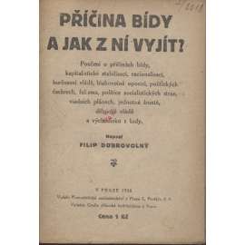 Příčina bídy a jak z ní vyjít? (komunistická literatura, levicová literatura)