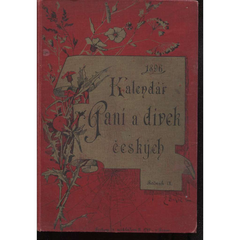 Kalendář paní a dívek českých na rok 1896, ročník IX.