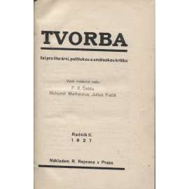 Tvorba, roč. II./1927 (List pro literární, politickou a uměleckou kritiku)