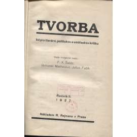 Tvorba, roč. II./1927 (List pro literární, politickou a uměleckou kritiku)