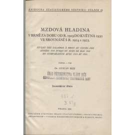 Mzdová hladina v Brně za dobu od r. 1919 do května 1930 ve srovnání s r. 1914 a 1923 (Brno, živnostníci, odbory, statistika)