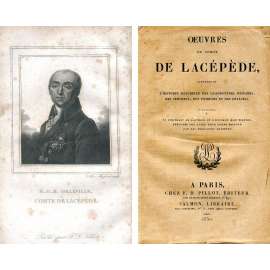 Oeuvres du comte de Lacépède, sv. 1, Cétacés [1830; kytovci; velryby; delfíni; přírodopis]