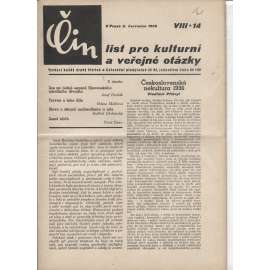 Čin (2.7.1936). List pro kulturní a veřejné otázky (1. republika, staré noviny)