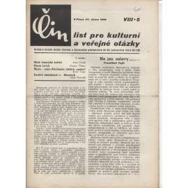 Čin (27.2.1936). List pro kulturní a veřejné otázky (1. republika, staré noviny)