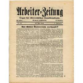 Arbeiter-Zeitung. Organ der österreichischen Sozialdemokratie, roč. 1, 1934, č. 18 [exil; Rakousko; sociální demokracie]