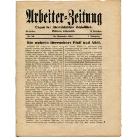 Arbeiter-Zeitung. Organ der österreichischen Sozialdemokratie, roč. 1, 1934, č. 39 [exil; Rakousko; sociální demokracie]