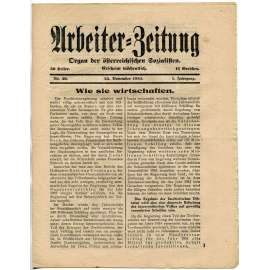 Arbeiter-Zeitung. Organ der österreichischen Sozialdemokratie, roč. 1, 1934, č. 40 [exil; Rakousko; sociální demokracie]