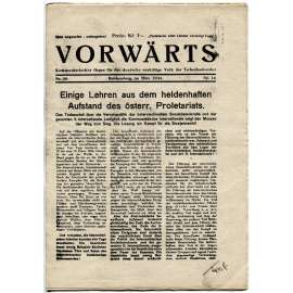 Vorwärts. Kommunistisches Organ, roč. 1934, č. 16 [komunismus; Sudety; KSČ; komunisté; Němci; Československo]