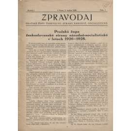 Zpravodaj Pražské župy československé strany národně-socialistické (1.5.1928) - 1. republika, staré noviny