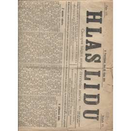 Hlas lidu (15.10.1891) - Prostějov (Časopis hájící zájmy čtvrtého stavu) - staré noviny (Rakousko-Uhersko) - pošk.