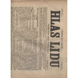 Hlas lidu (6.8.1891) - Prostějov (Časopis hájící zájmy čtvrtého stavu) - staré noviny (Rakousko-Uhersko)