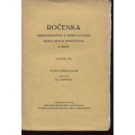 Ročenka Národopisného a průmyslového musea města Prostějova a Hané, ročník VIII.(Prostějov)