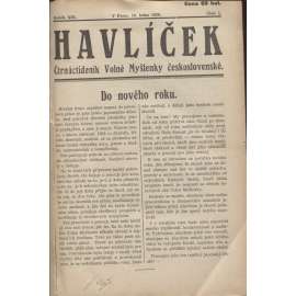 Havlíček, ročník XIX./1930 (Časopis) Čtrnáctideník Volné myšlenky československé