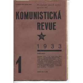 Komunistická revue, ročník VIII., číslo 1/1933 (komunistická literatura)