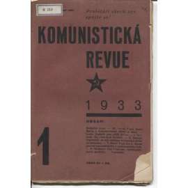 Komunistická revue, ročník VIII., číslo 1/1933 (komunistická literatura)