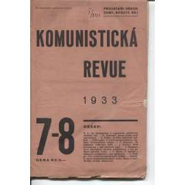 Komunistická revue, ročník VIII., číslo 7-8/1933 (komunistická literatura)