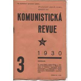 Komunistická revue, ročník VI., číslo 3/1930 (komunistická literatura)